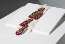 Natasha Sacobie, Beaded Ermine Pelt- Back, 2023
