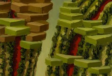 06-Judith Berry-Hills with Green and Terracotta Blocks